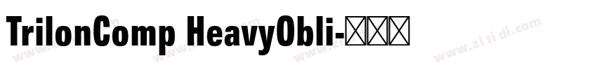 TrilonComp HeavyObli字体转换 TrilonComp HeavyObli字体转换